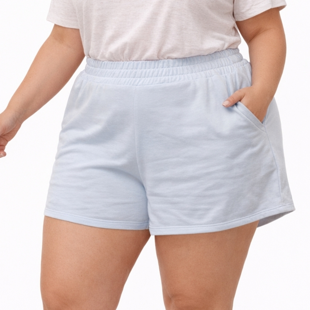 All in Motion Blue Athletic Shorts Sz XL Elastic High Waist 3.5 in Inseam NWT